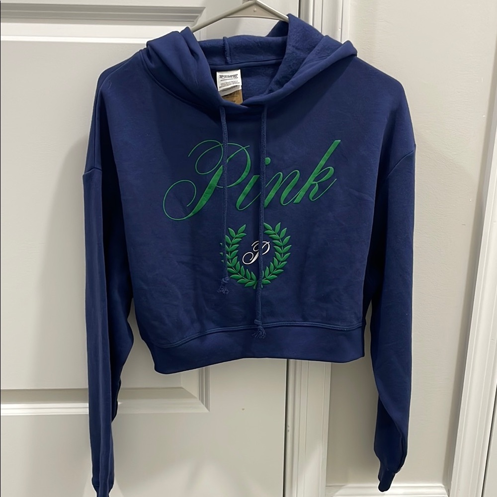 PINK Victoria's Secret Blue Hoodie Sweater